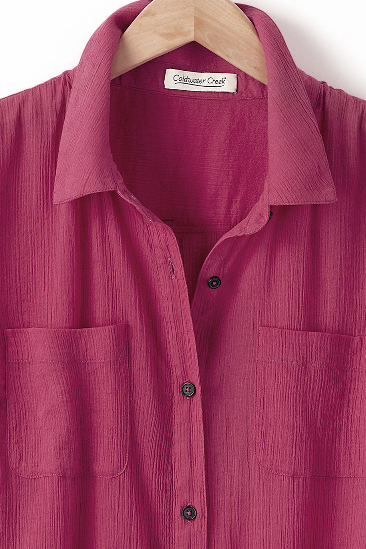 Crinkle Cotton Camp Shirt