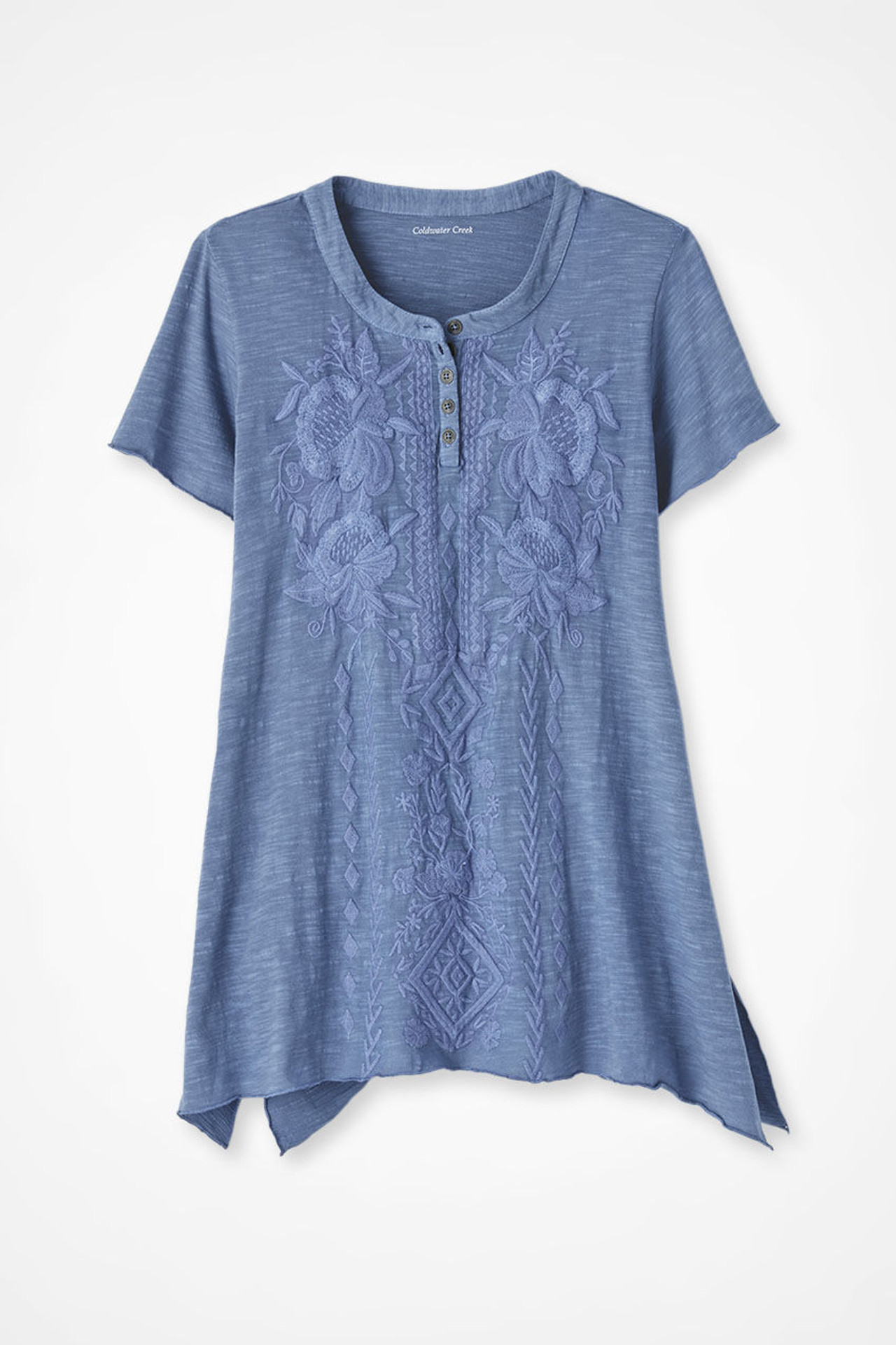 Tonal Embroidered Swing Tee