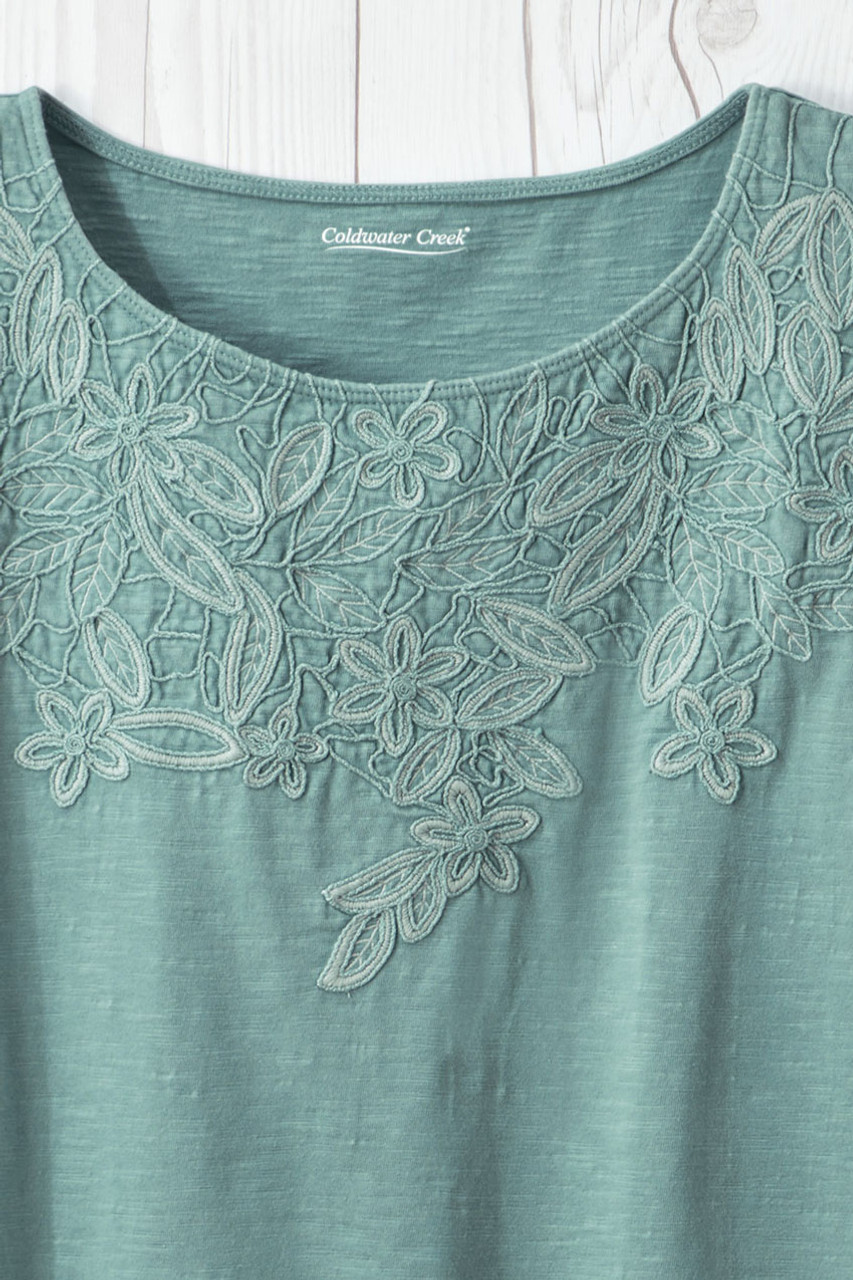 Precious Petals Embroidered Tee
