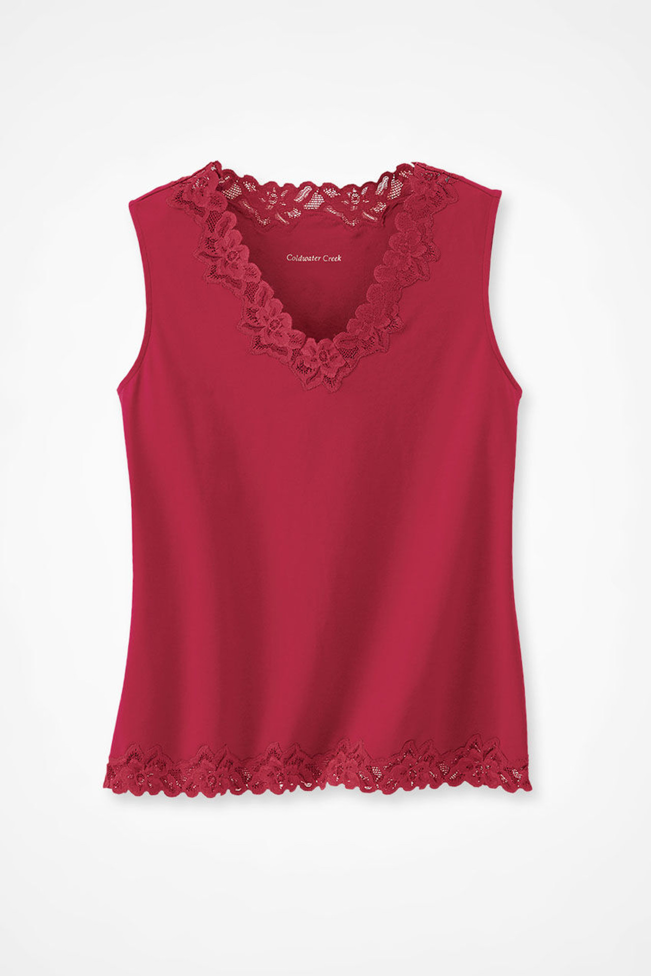 Longer Length Double Lace Tank