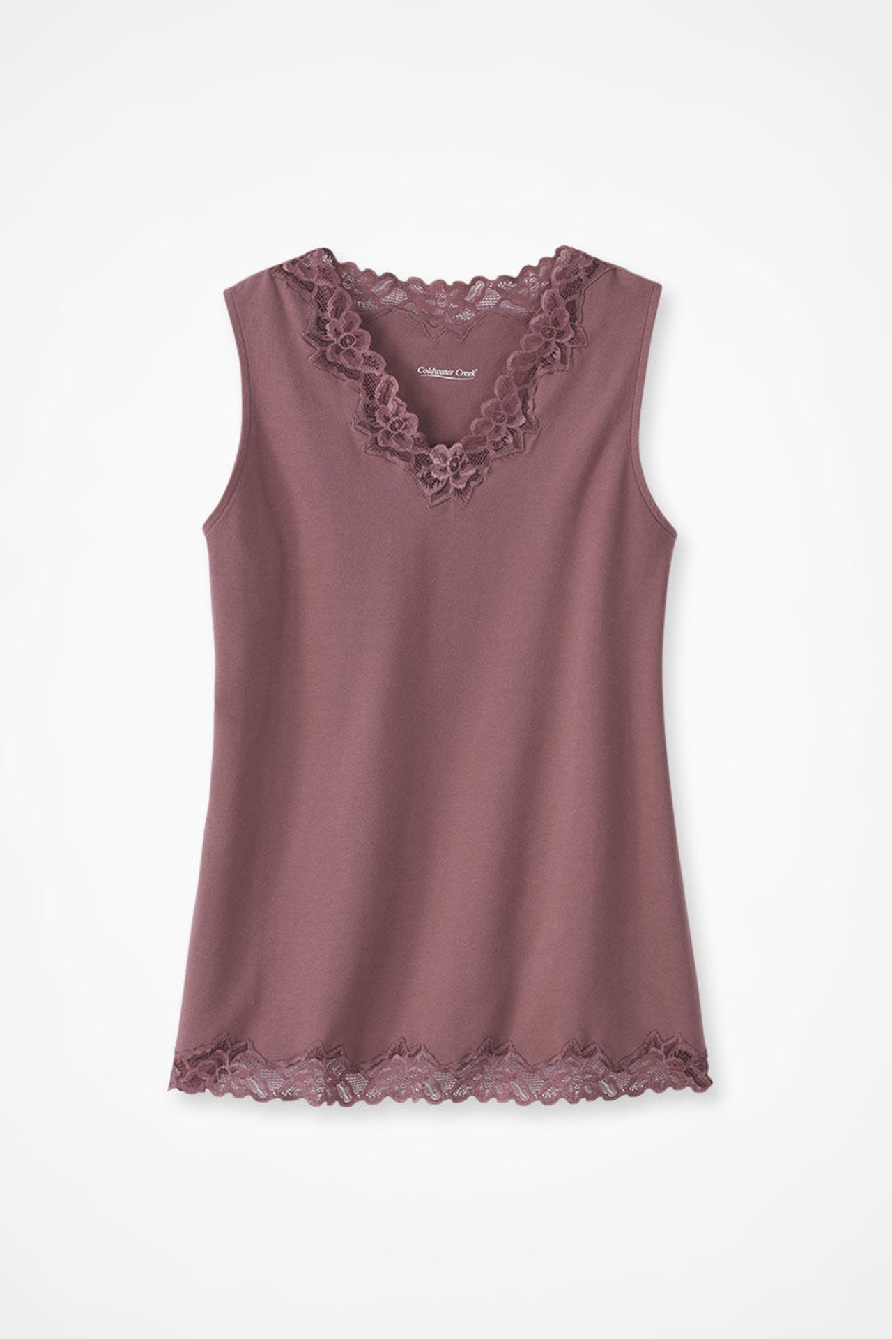 Longer Length Double Lace Tank