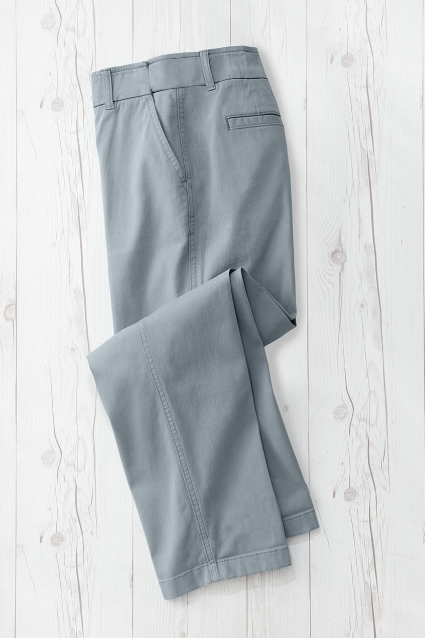 Hidden Stretch-Waist Chino Crops