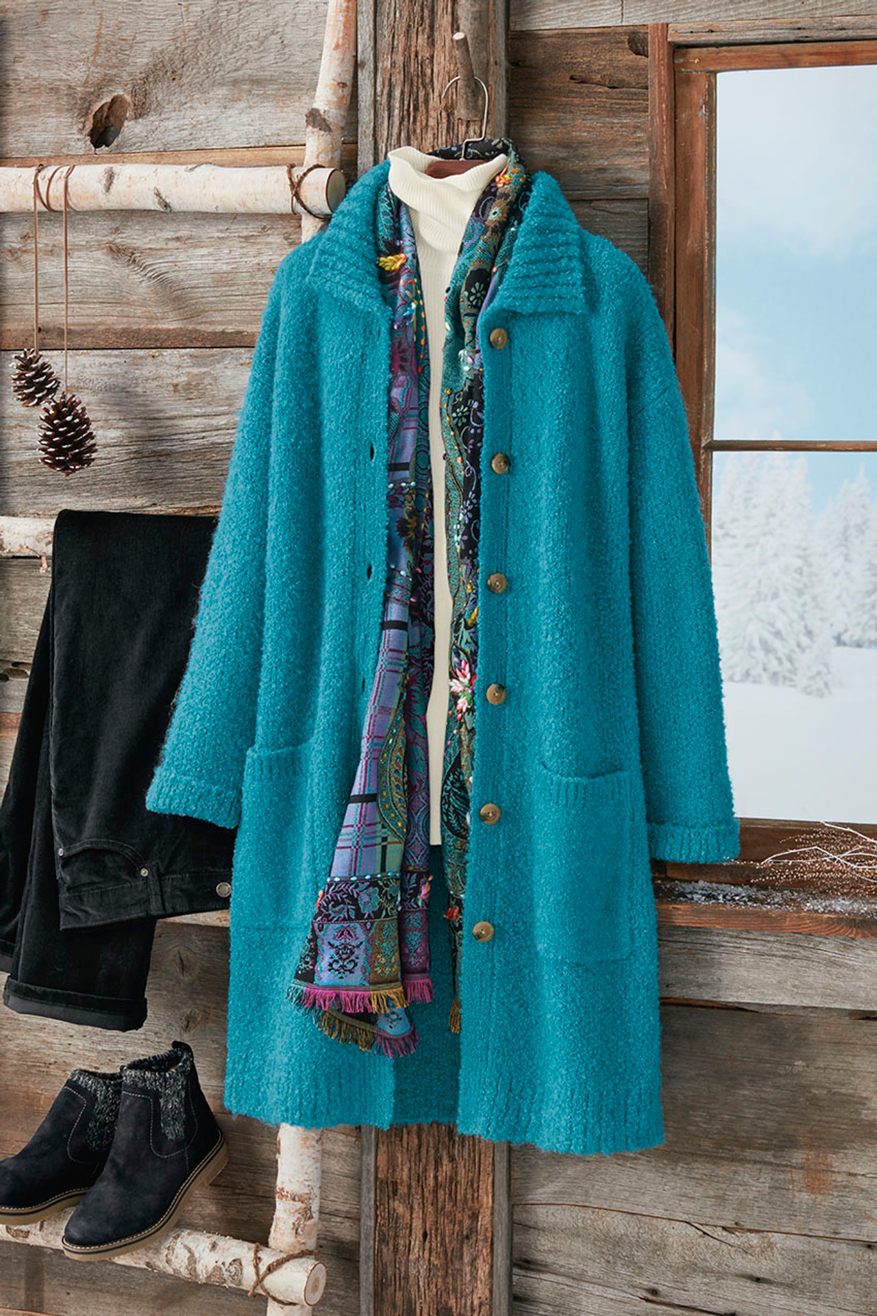 Boucl  Sweater Coat