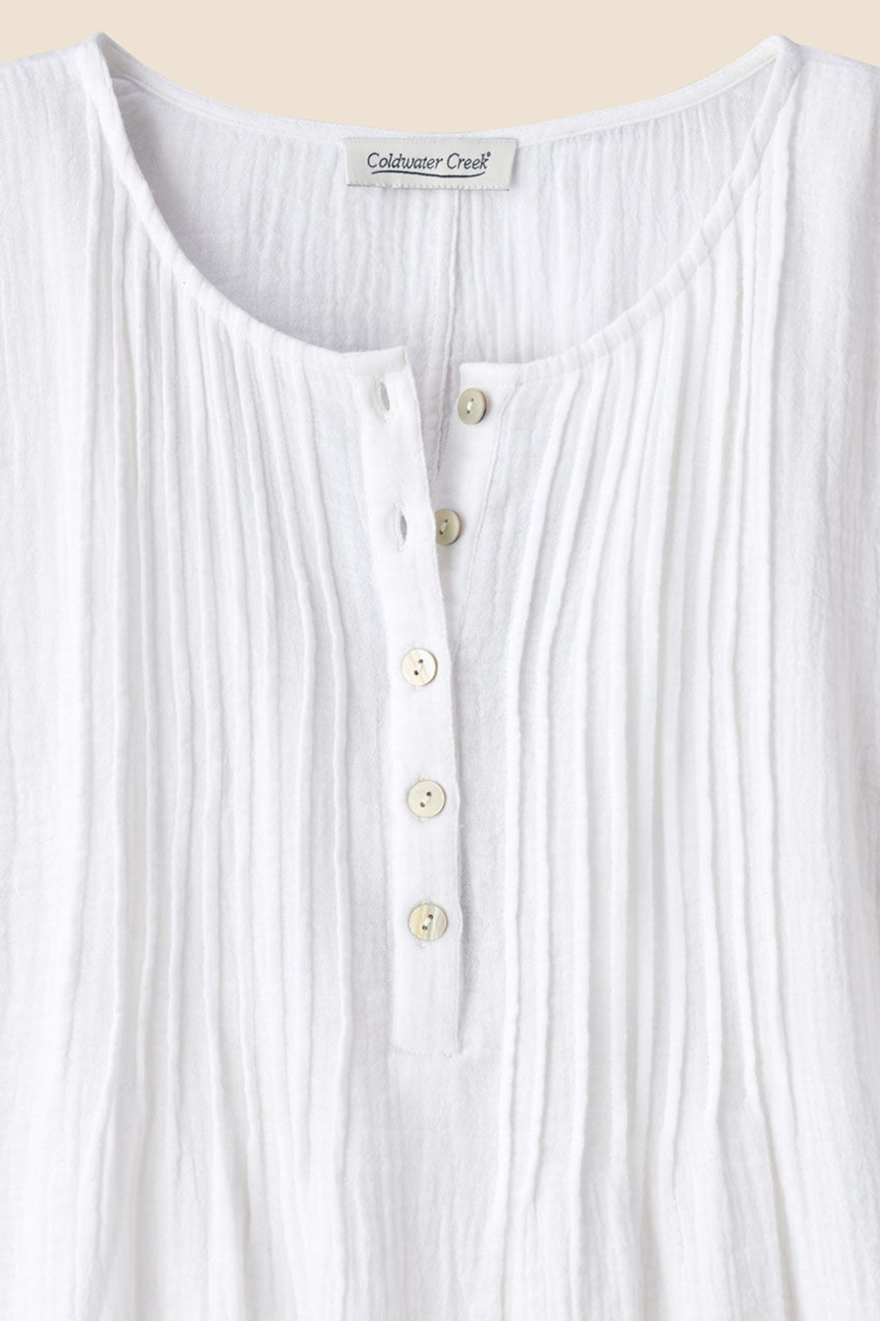 Summer Breeze Gauze Pintuck Top