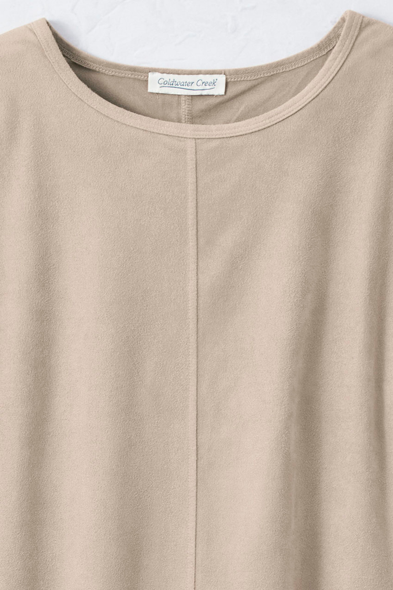 Suede-Touch Stretch Tee