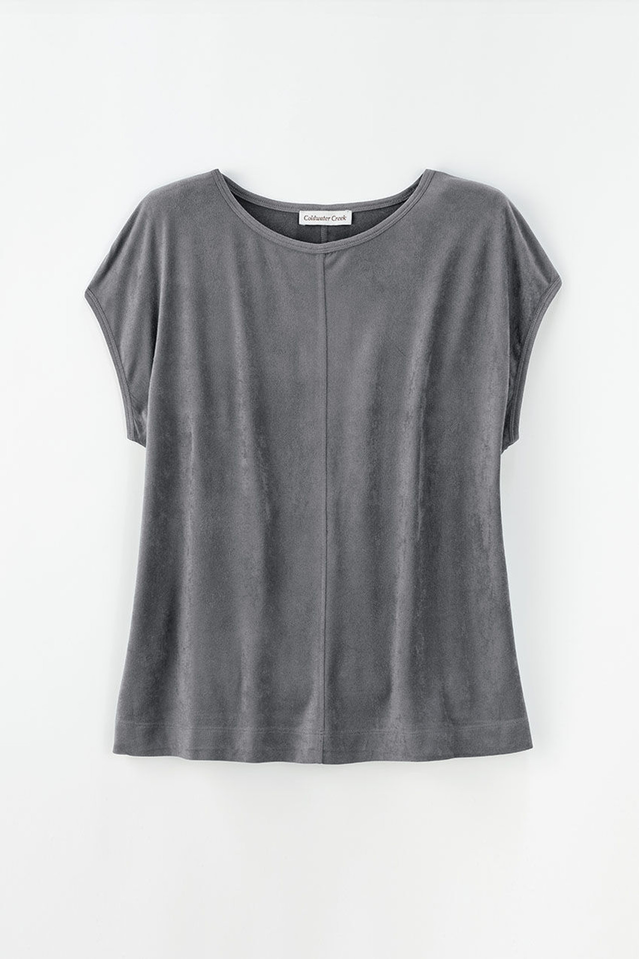 Suede-Touch Stretch Tee