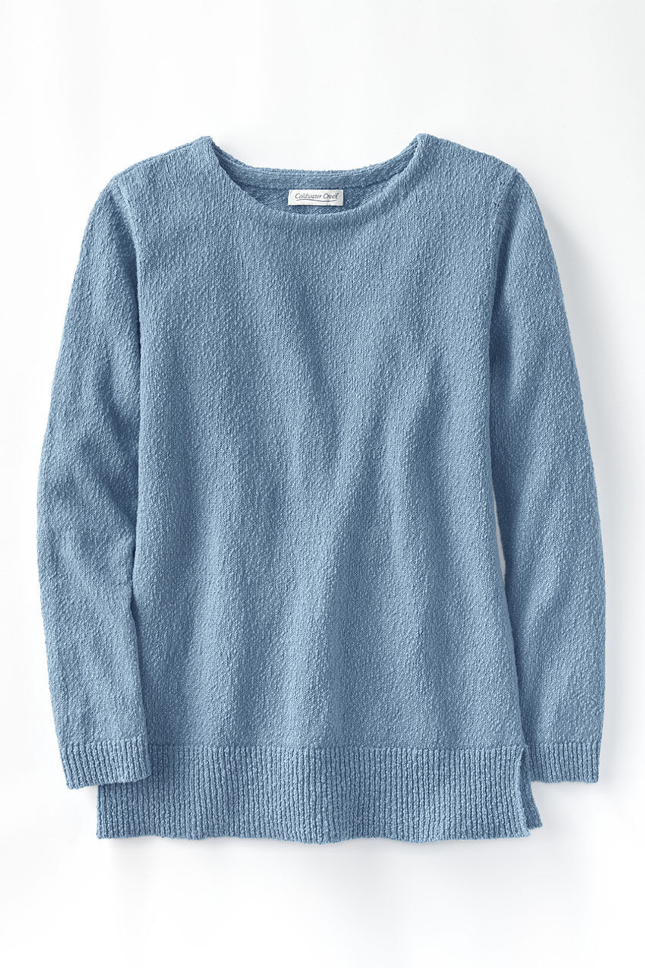 Cotton Slub Balletneck Sweater