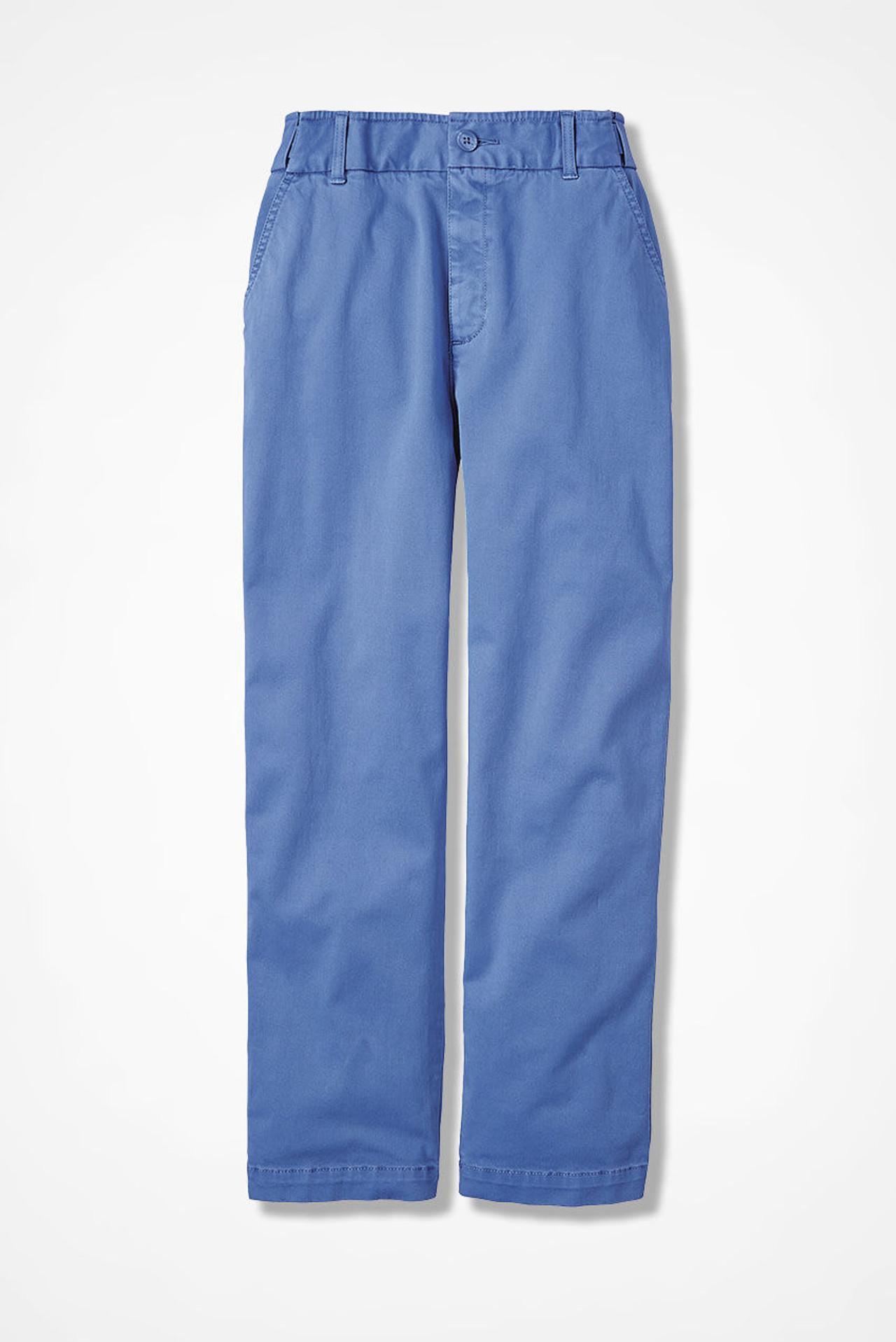 Hidden Stretch-Waist Chino Crops