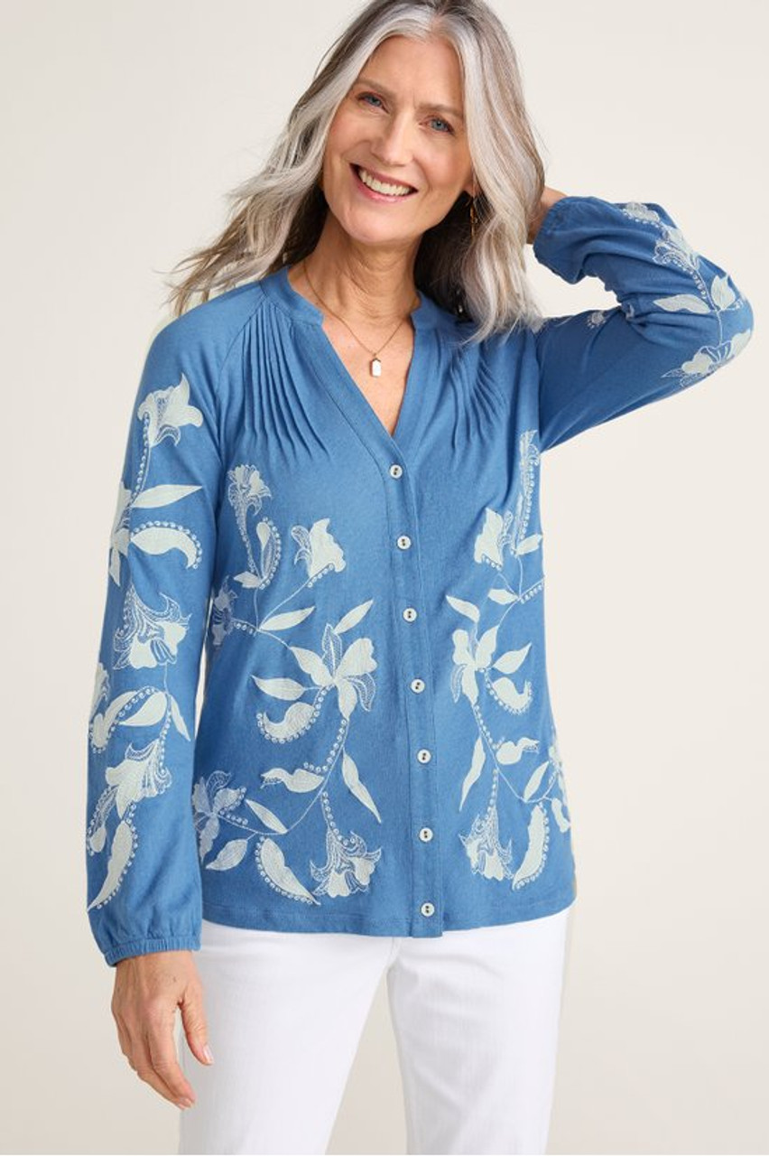 Alva Embroidered Knit Top