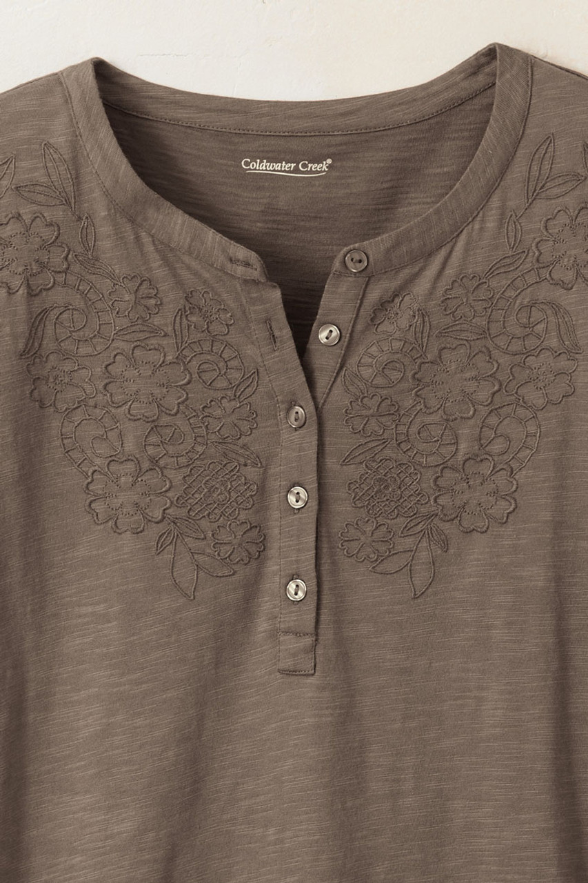 Open Mind Eyelet Henley