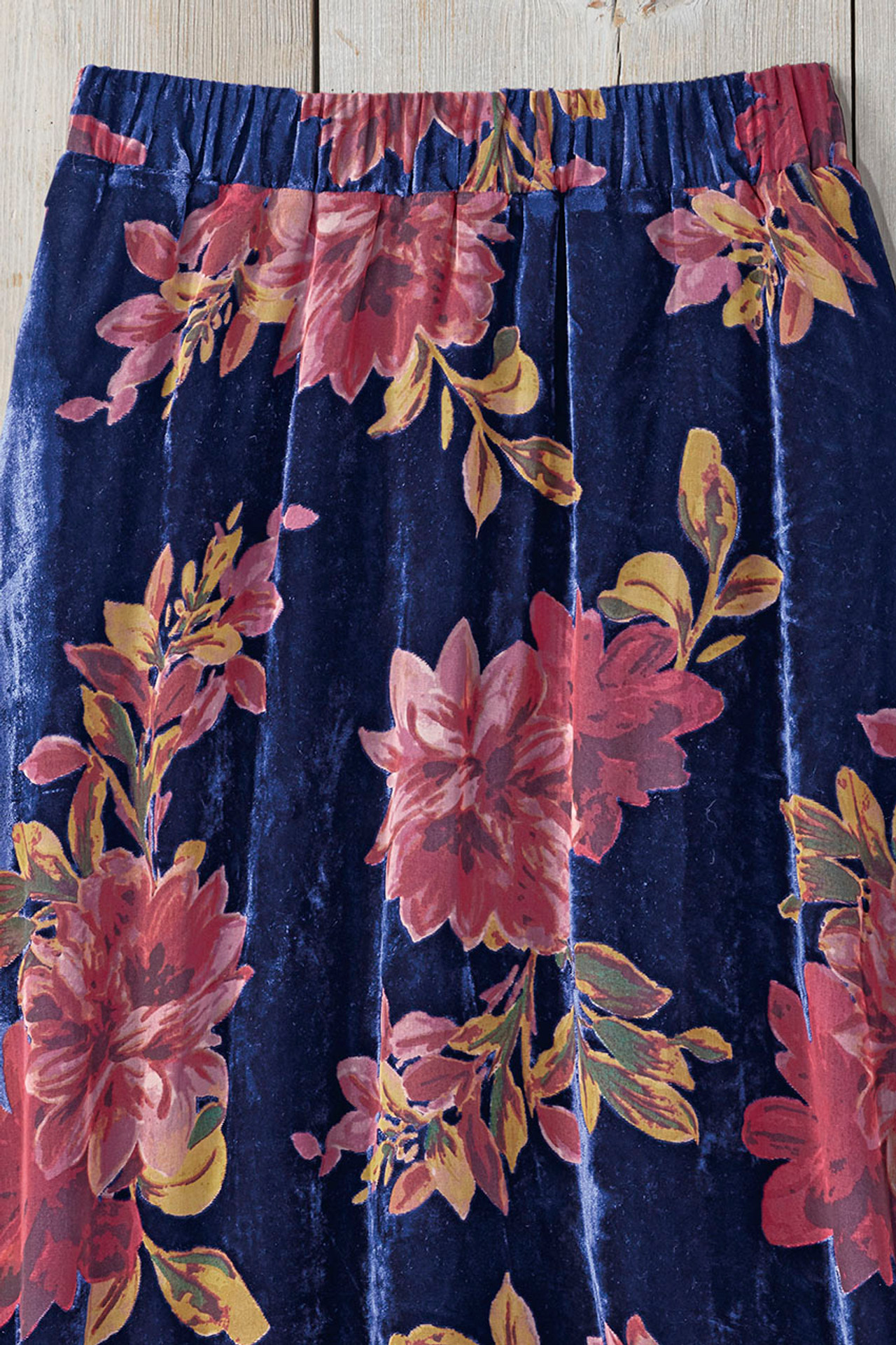Midnight Vines Velvet Skirt