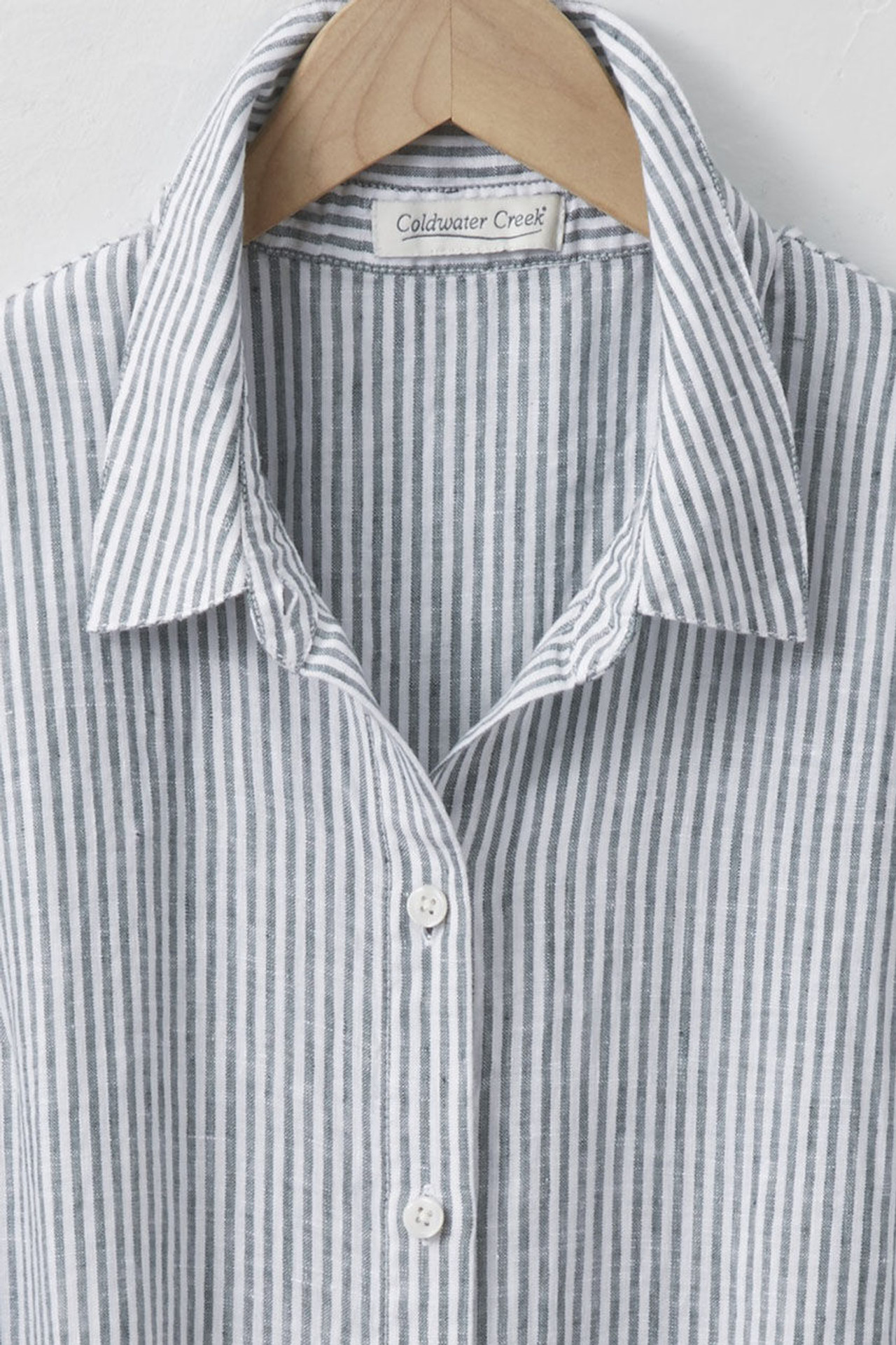 Casual Stripe Linen Big Shirt
