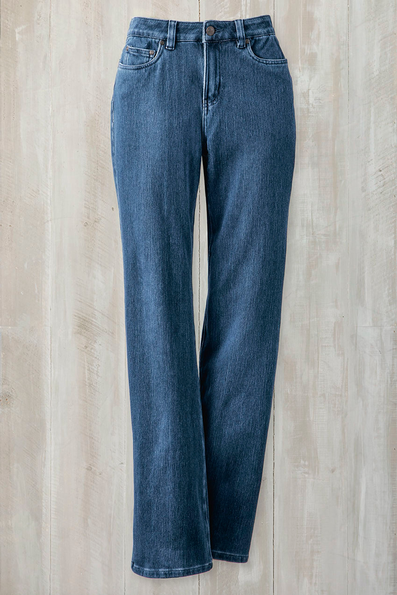 Knit Mid Rise Bootcut Jeans