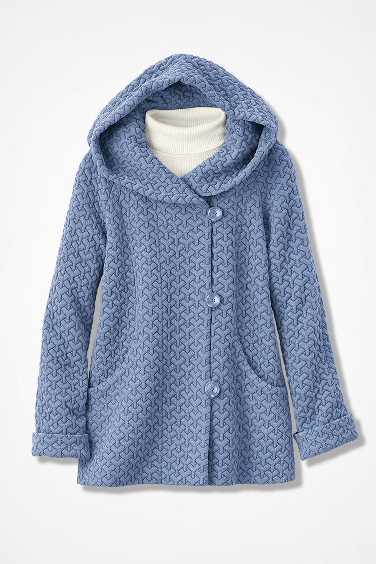 First Frost Textured Knit Coat