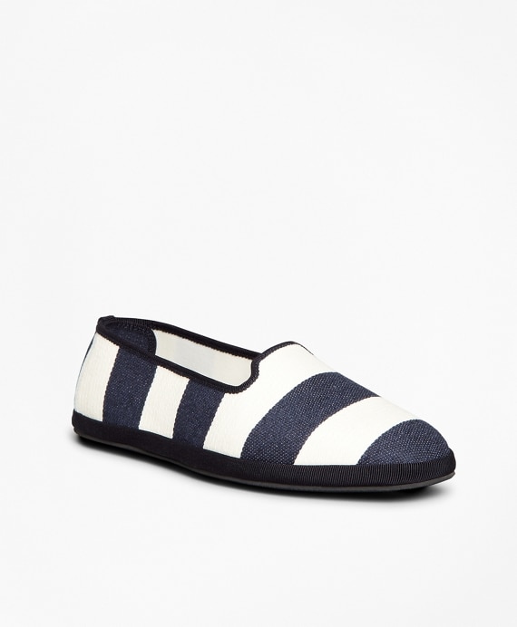 Striped Canvas Flats