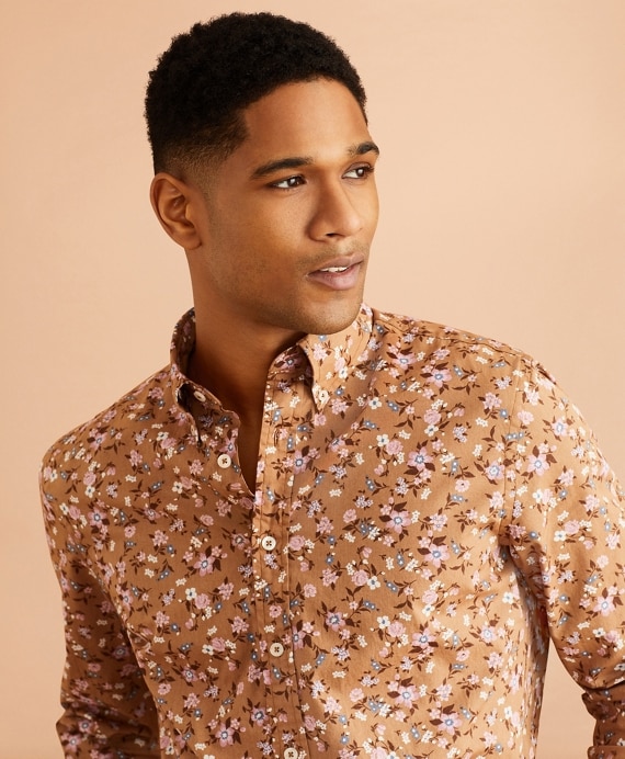 Floral-Print Poplin Shirt