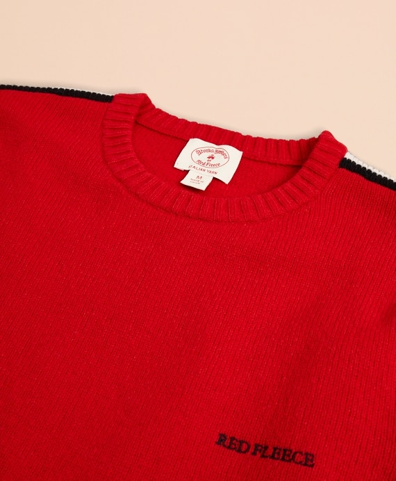 Striped Sleeve Crewneck Sweater