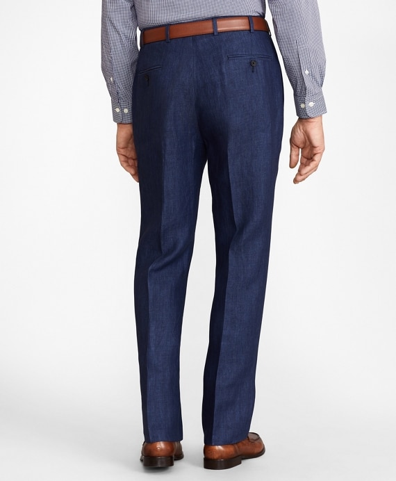 Madison Fit Herringbone Linen Trousers