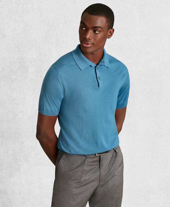 Golden Fleece® 3-D Knit Fine-Gauge Merino Short-Sleeve Polo