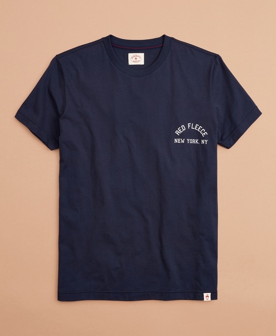 Jersey Cotton Red Fleece NY Graphic T-Shirt