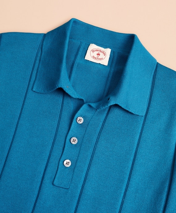 Striped Cotton Sweater Polo