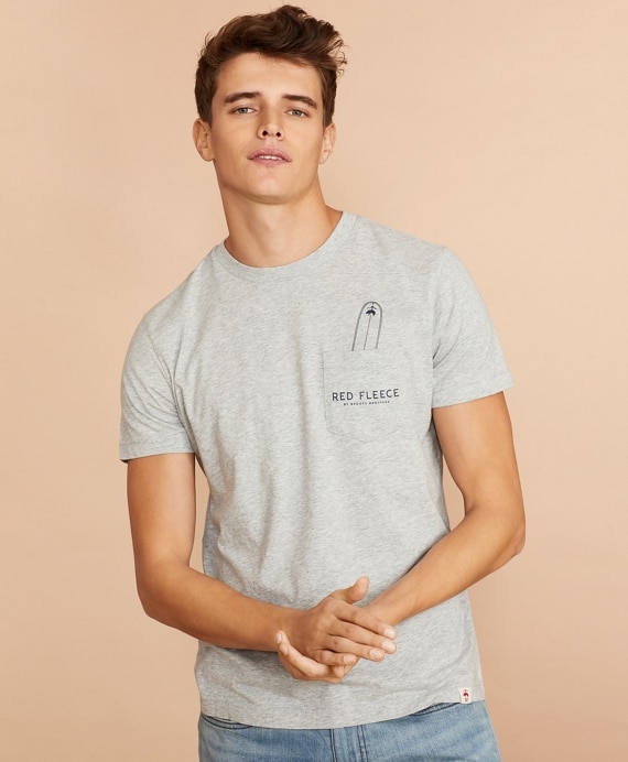 Cotton Surfboard Pocket T-Shirt