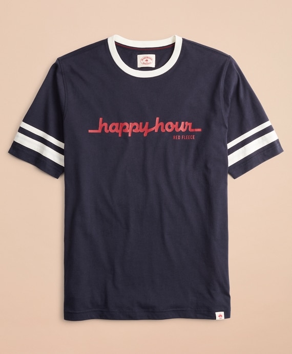 Happy Hour Graphic Ringer T-Shirt