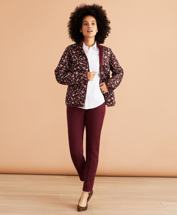 Reversible Floral-Print Puffer Jacket