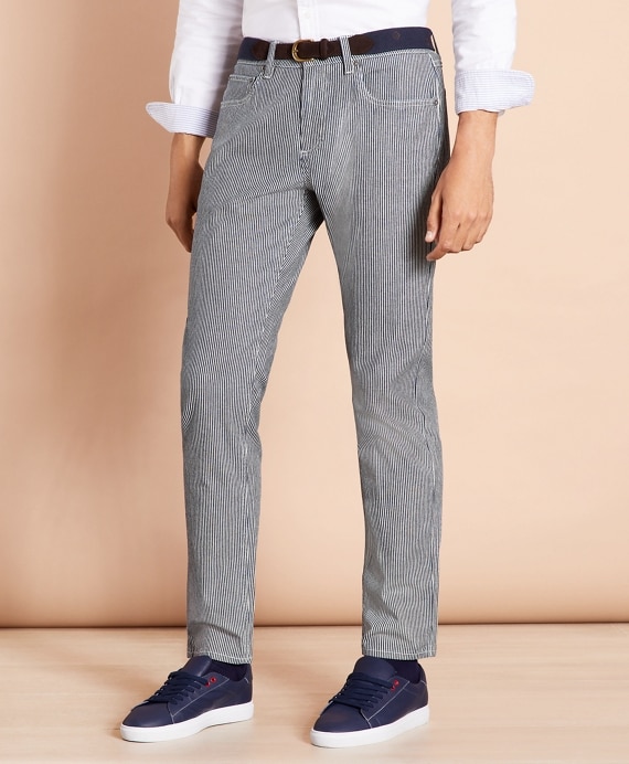 Striped Indigo Lightweight Jeans