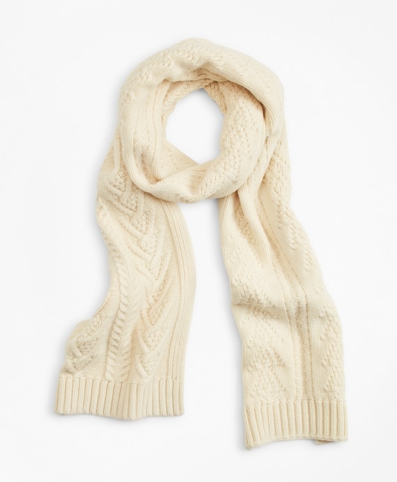 Merino Wool Fisherman Cable Scarf