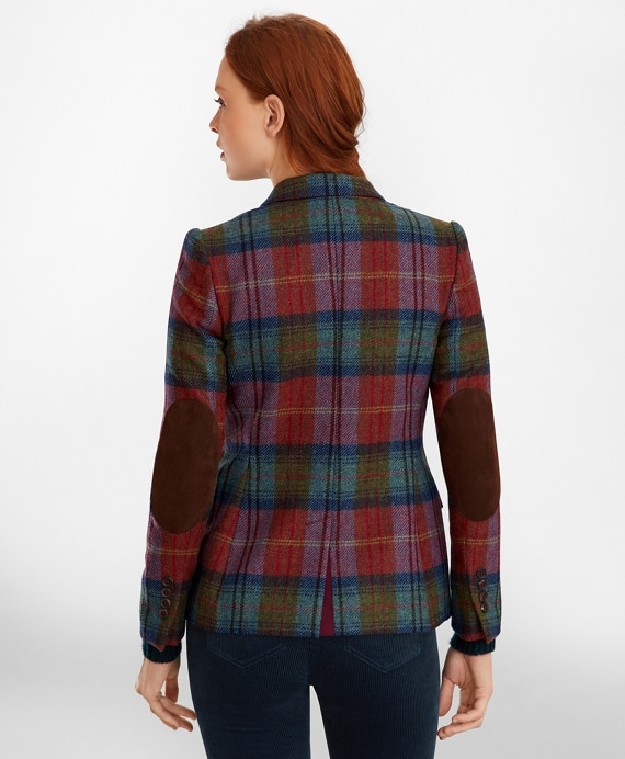Plaid Wool Tweed Hacking Jacket