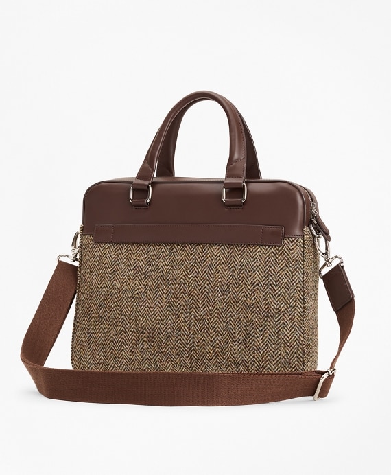 Wool Herringbone Briefcase