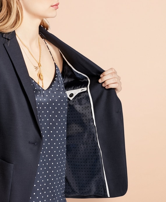 Patch Pocket Stretch Wool Blazer