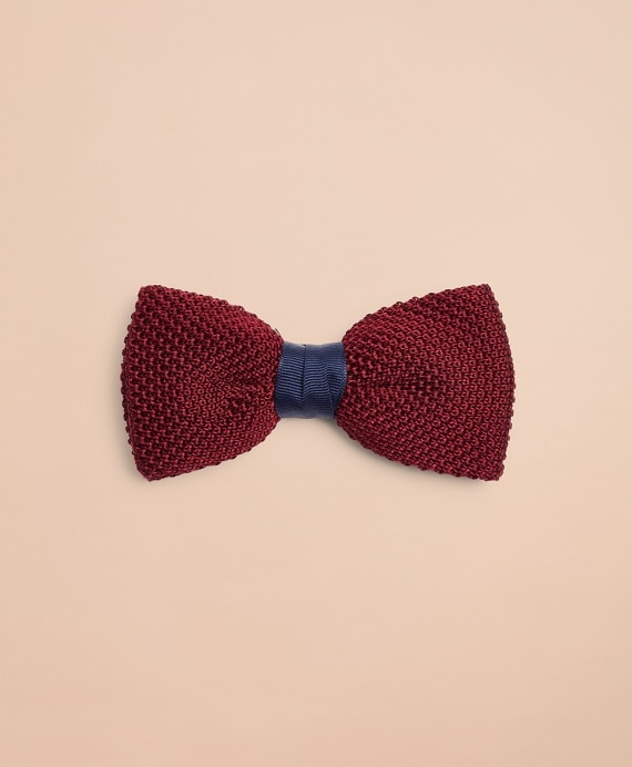 Knit Jacquard Silk Bow Tie
