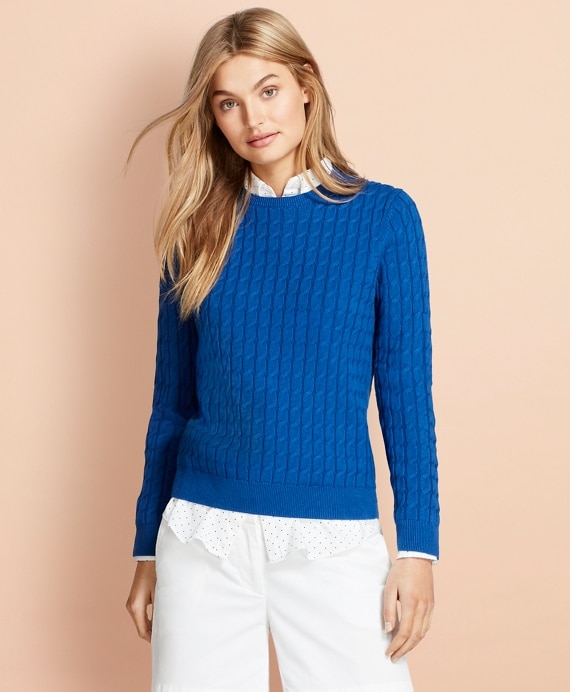 Cable-Knit Cotton-Cashmere Sweater