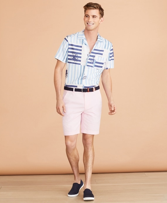 Cotton Seersucker Shorts