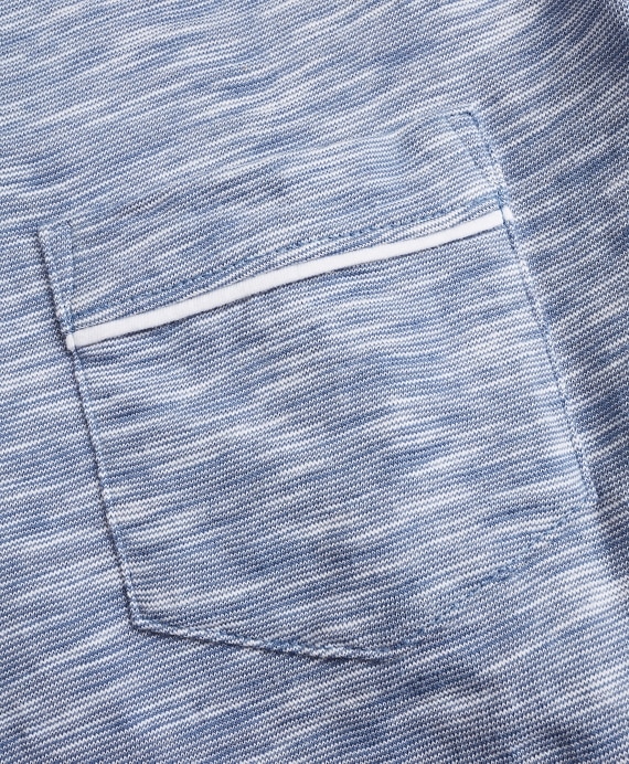 Accent Stripe Slub Cotton Jersey Polo Shirt