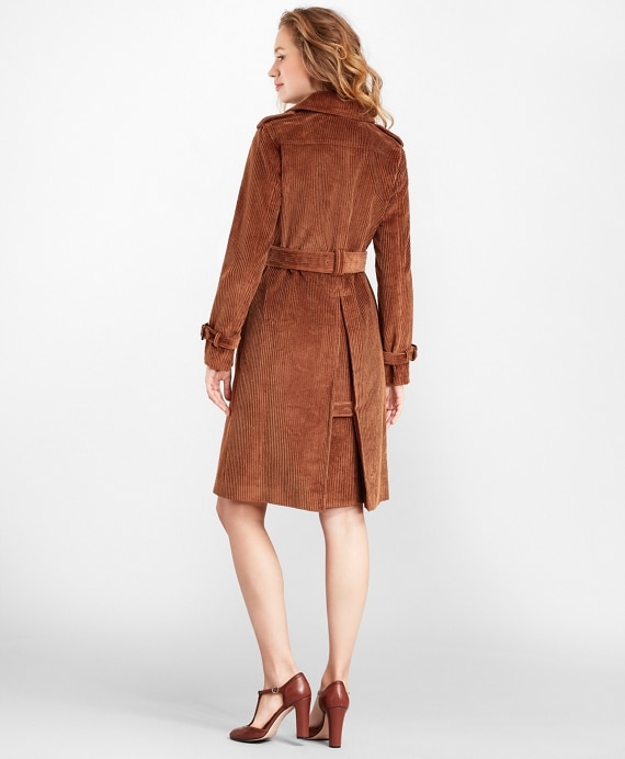 Water-Repellent Cotton Corduroy Trench Coat