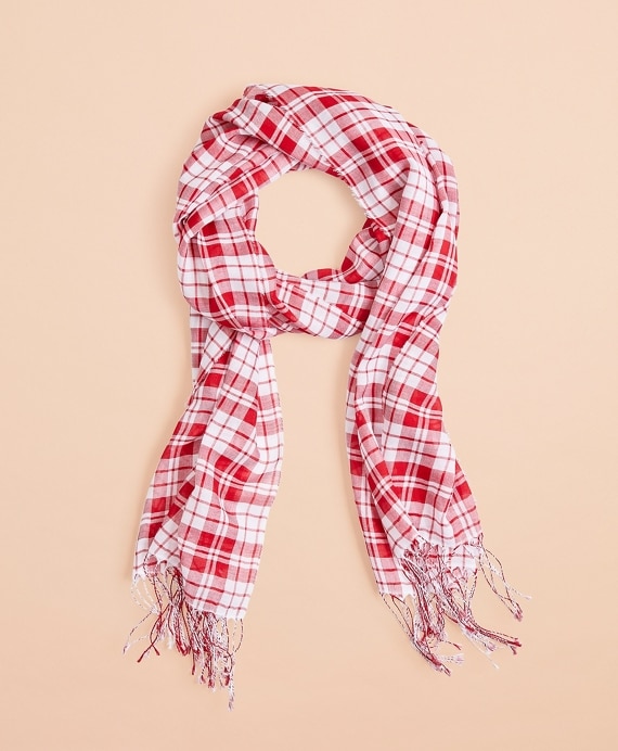Plaid Cotton Scarf
