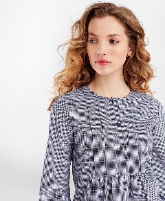 Checked Supima® Cotton Tunic