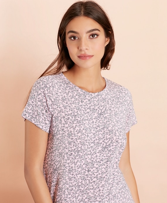 Floral-Print Jersey Pajama Set