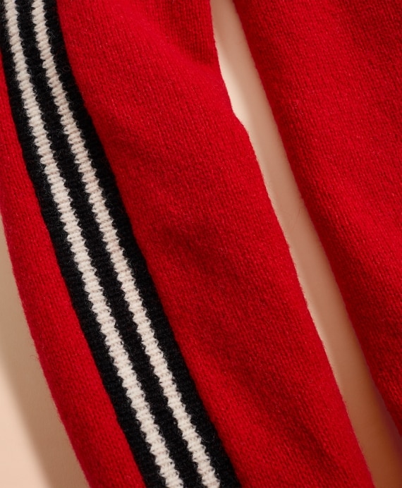 Striped Sleeve Crewneck Sweater