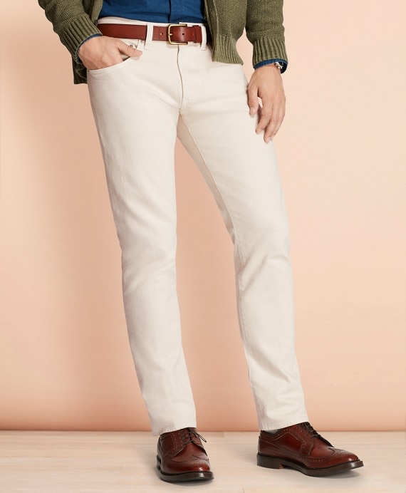 Slim-Fit Garment-Dyed Jeans
