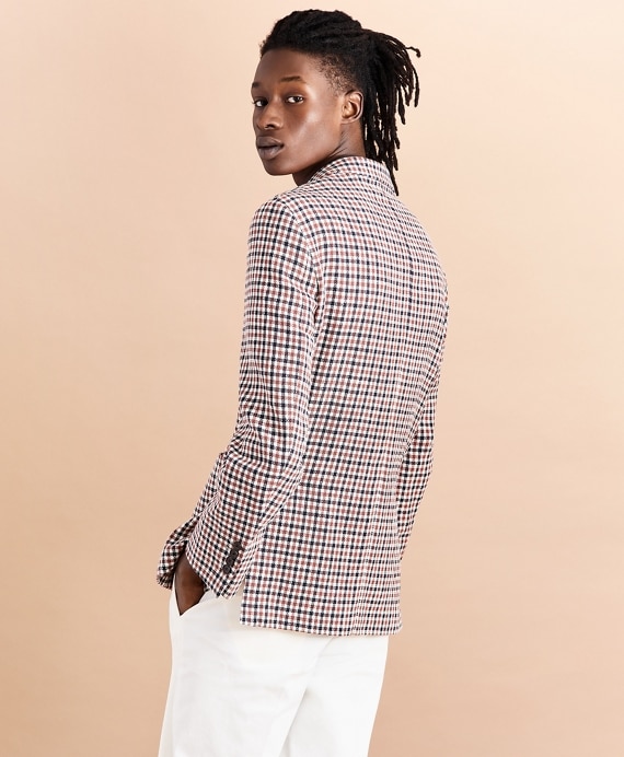 Two-Button Gingham Sport Coat