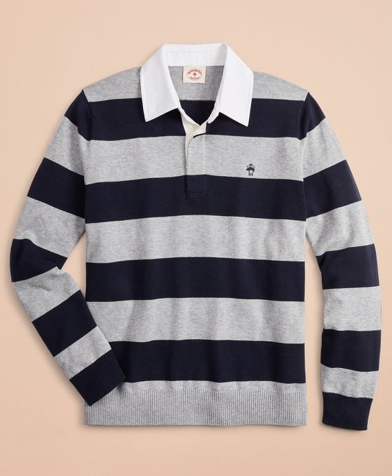 Cotton-Cashmere Rugby Sweater