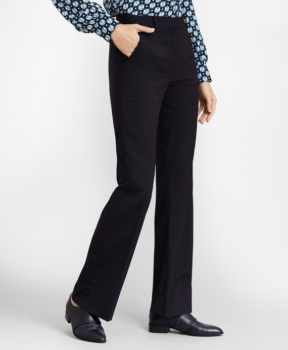 Petite Pinstripe Stretch Wool Pants