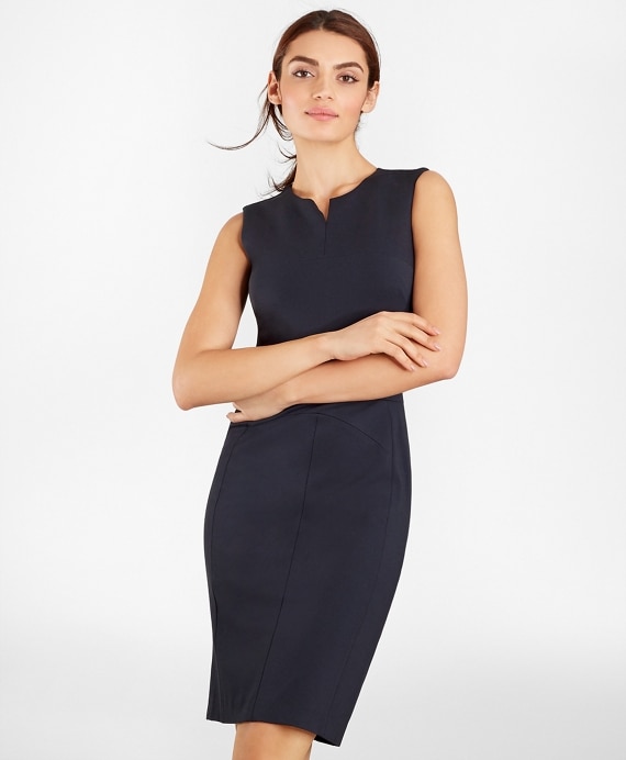 Petite Ponte Knit Sheath Dress