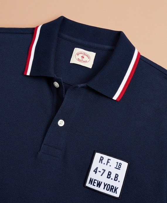 Cotton Pique Patch Polo Shirt