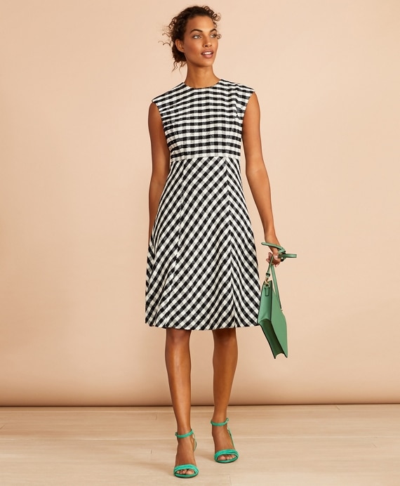 Gingham Boucle Dress