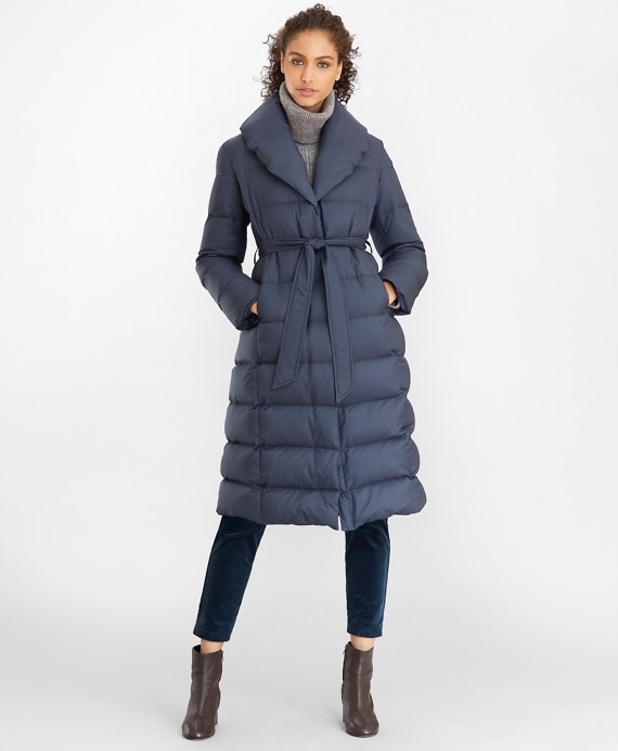 Shawl-Collar Down-Fill Puffer Coat